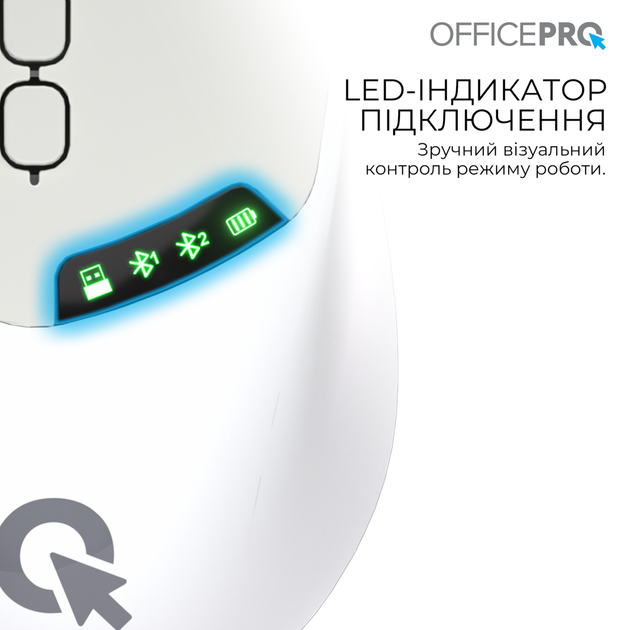 Компьютерная мышь OFFICEPRO M520W White - изображение 6