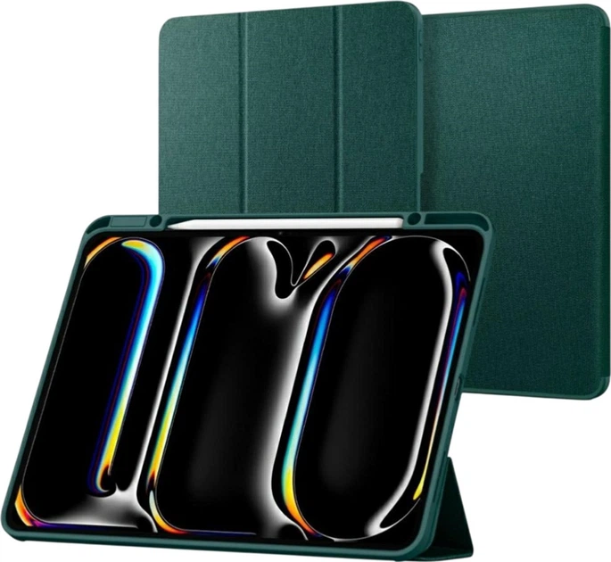 Etui z klapką Spigen Urban Fit do Apple iPad Pro 13" 2024 Green (ACS07763) - obraz 10