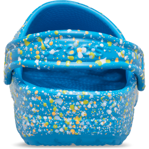 Дитячі крокси для дівчинки Crocs Kids Classic Splatter Paint Clog Marina/Multi (38-39, блакитні) - Фото 6 Дитячі крокси для дівчинки Crocs Kids Classic Splatter Paint Clog Marina/Multi (38-39, блакитні) - зображення 6