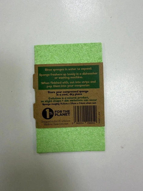 Біорозкладні екологічні губки без пластику компостована Composty Magic Pop-Up Sponge Eco 1 шт. зелена - зображення 11