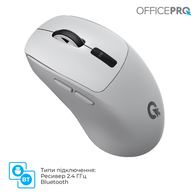Компьютерная мышь OFFICEPRO M398G Silent Click Wireless Gray - изображение 7