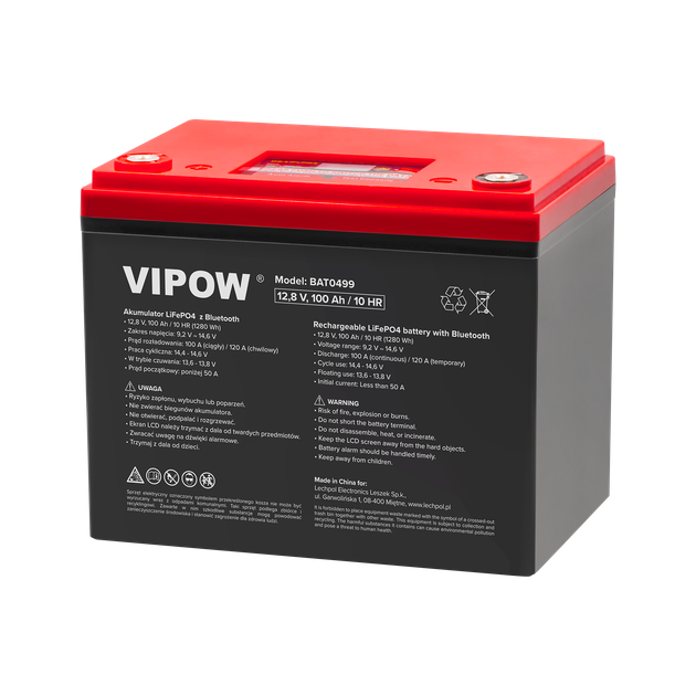 LiFePO4 100Ah аккумулятор Bluetooth BAT0499 - Фото 1 LiFePO4 100Ah аккумулятор Bluetooth BAT0499 - зображення 1