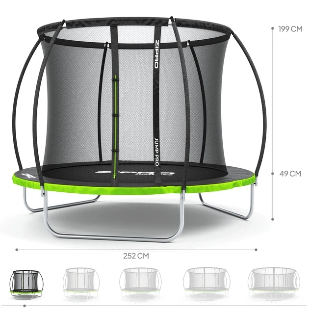 Батут Zipro Premium 252 см із Внутрішньою Захисною Сіткою Jump Pro 8FT IN - Фото 7 Батут Zipro Premium 252 см із Внутрішньою Захисною Сіткою Jump Pro 8FT IN - изображение 7