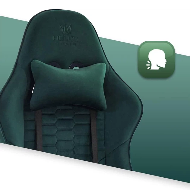 Геймерське крісло тканинне Hell's Chair HC-1000 Green - изображение 6