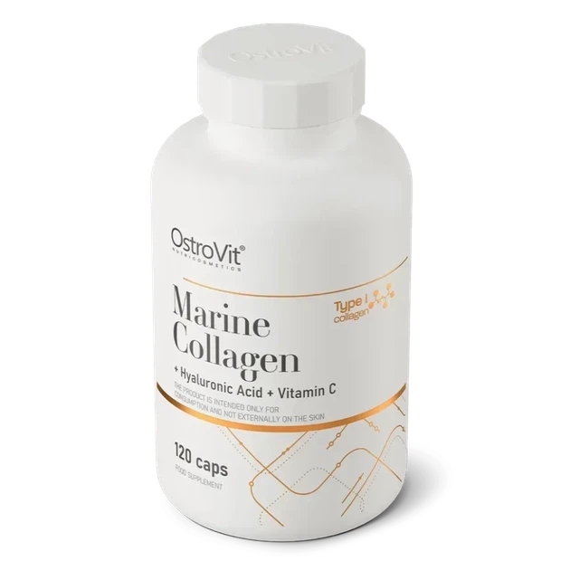 Ostrovit Морський колаген з гіалуроновою кислотою та витамином C Marine Collagen з Hyaluronic Acid and Vitamin C 120 капсул (OST-27666) - зображення 2