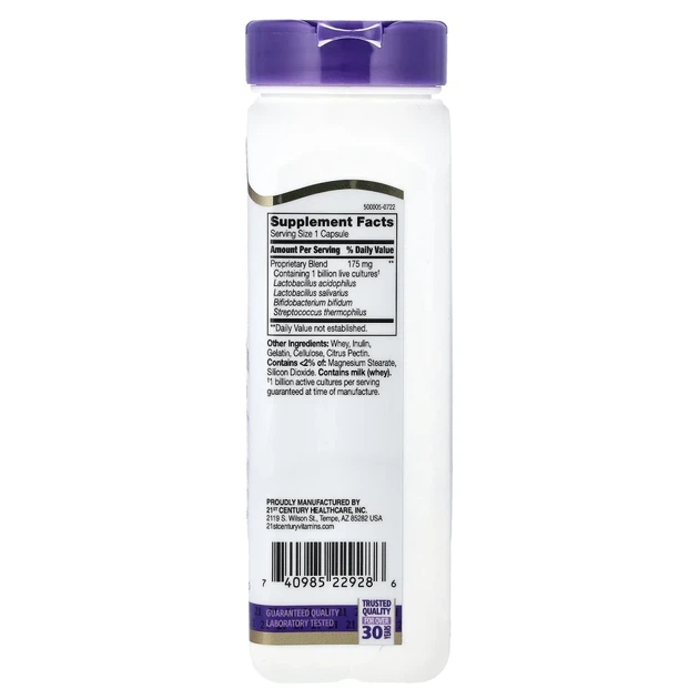 Пробіотики 21st Century (Acidophilus Probiotic Blend) 150 капсул (CEN-22928) - изображение 2