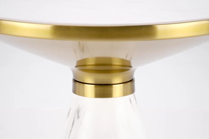 Столик Halmar Talbi Білий мармур / Білий / Золотий (5905248129689) - зображення 2