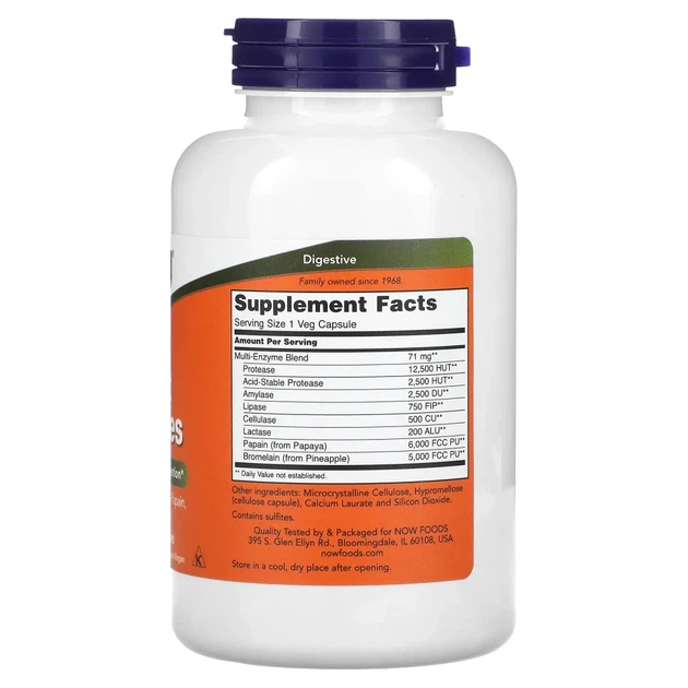 Ензими Now Foods (Plant Enzymes) ферменти 240 капсул (NOW-02967) - изображение 2