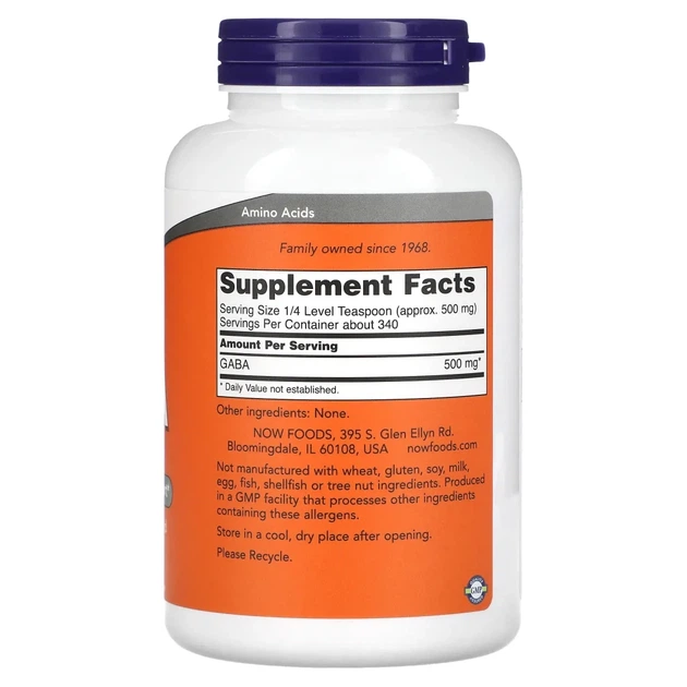 ГАМК чистий порошок NOW Foods (GABA Powder) 170 г (NOW-00215) - зображення 2