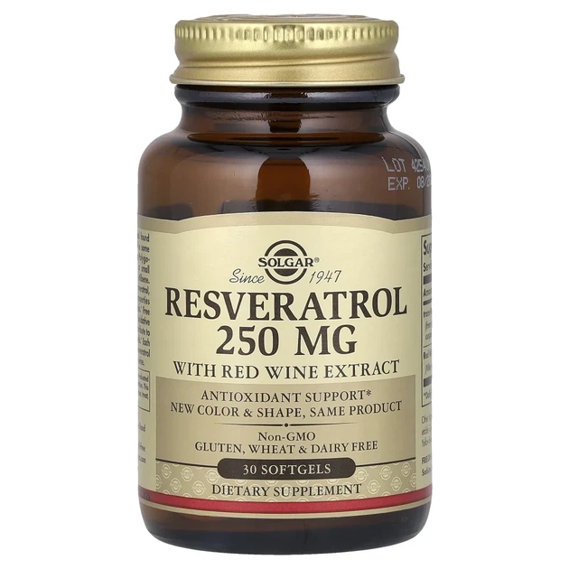 Ресвератрол Solgar (Resveratrol) 250 мг 30 капсул (SOL-02336) - Фото 1 Ресвератрол Solgar (Resveratrol) 250 мг 30 капсул (SOL-02336) - изображение 1