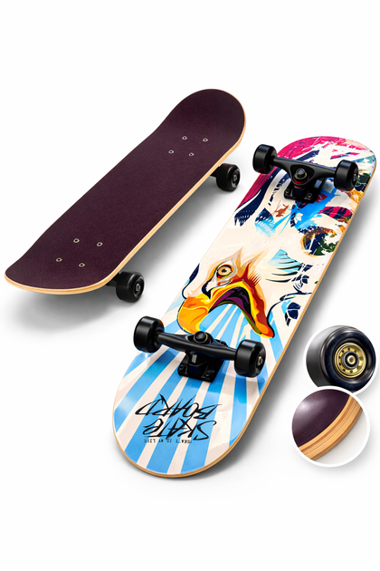 Скейтборд дерев'яний орел SP-Sport Skateboard Eagle 4411-7 розмір 78х20см White-Multicolor - зображення 3