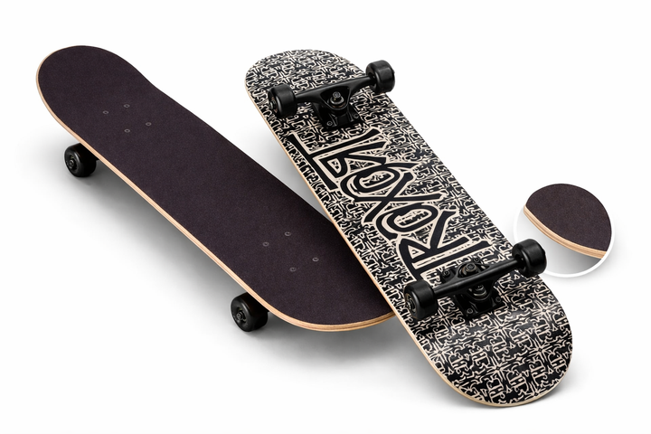 Скейтборд деревянный SP-Sport Skateboard Pattern 4411-9 размер 78х20см Black-White - изображение 3