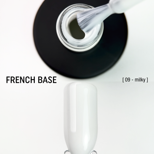 База Adore Professional камуфлююча для нігтів French base №09 Milky молочна 15 мл - зображення 4