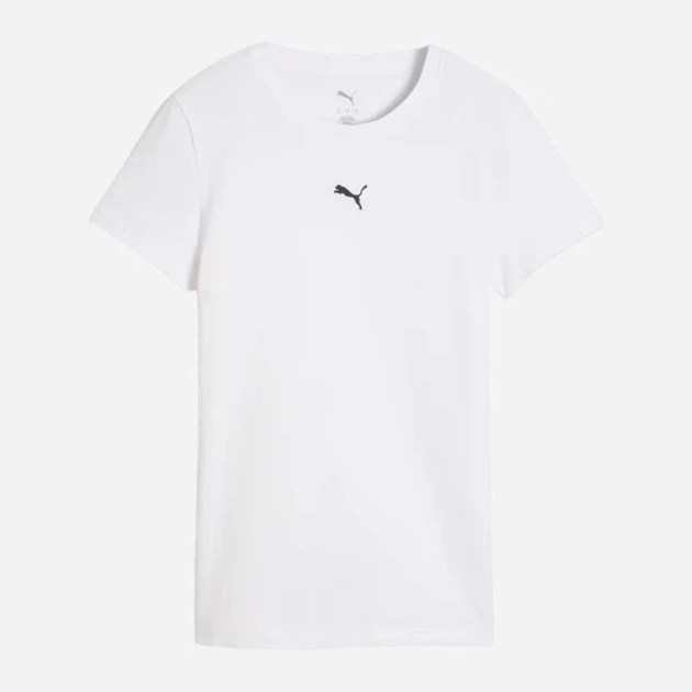Футболка хлопковая женская Puma Ess Centered Cat Logo Tee 69291602 M White (4069162383679) - изображение 4