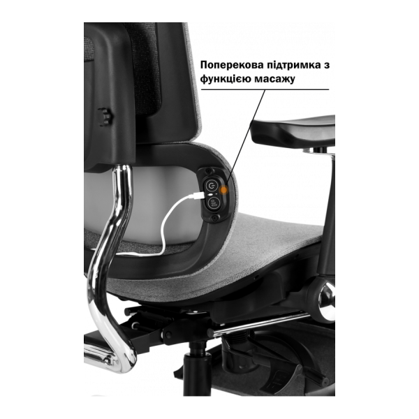 Офисное эргономичное кресло GT Racer B-574 Gray - изображение 7