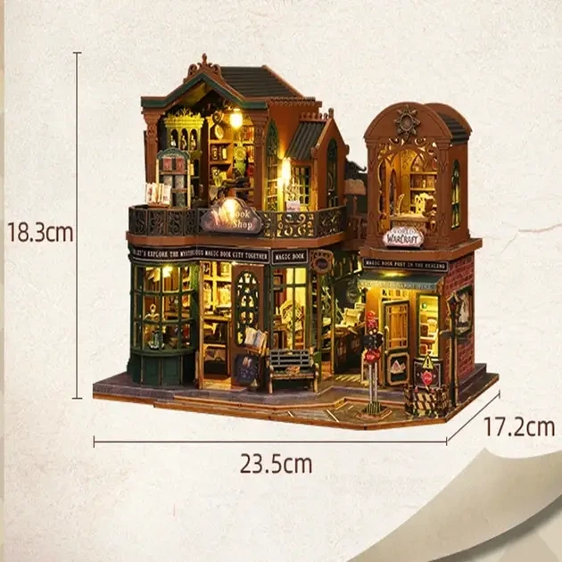Творческий Конструктор Румбокс 3D DIY Книжковый торговый центр (Размер 18.3х23.5х17.2 см) - изображение 5