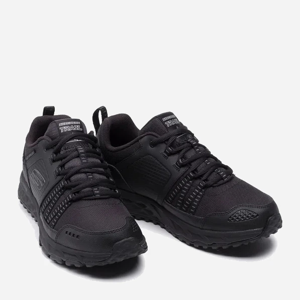 Buty trekingowe męskie skórzane Skechers Escape Plan 51591-BBK 45.5 Czarne (192283736292) - obraz 5