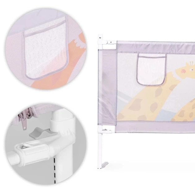 Barierka ochronna na łóżko EcoToys 200 cm Fioletowy (5905817011070) - obraz 4