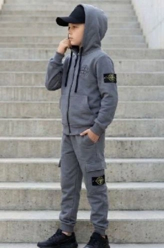 Спортивний костюм Stone Island сірий на 9років 140см арт0293 - зображення 2