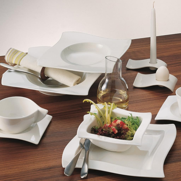 Набір столового посуду Villeroy & Boch NewWave з 4 предметів на 1 персону преміальна порцеляна білий - зображення 9