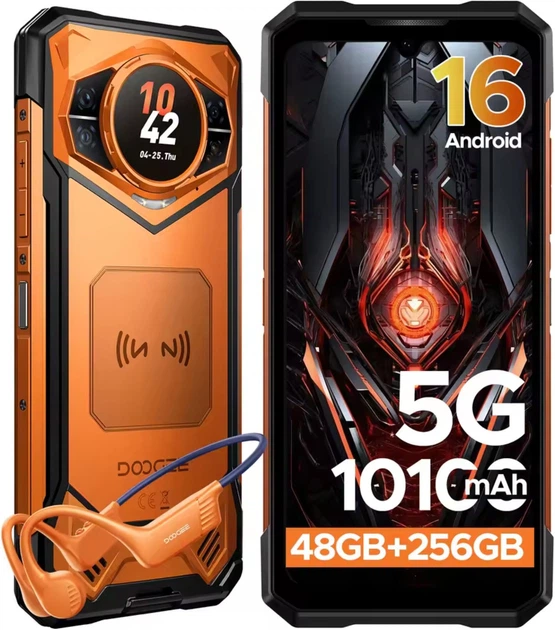 DOOGEE S200 VIP Edition 5G 12/256GB Orange Наушники ( Global Version ) - Фото 2 DOOGEE S200 VIP Edition 5G 12/256GB Orange Наушники ( Global Version ) - зображення 2