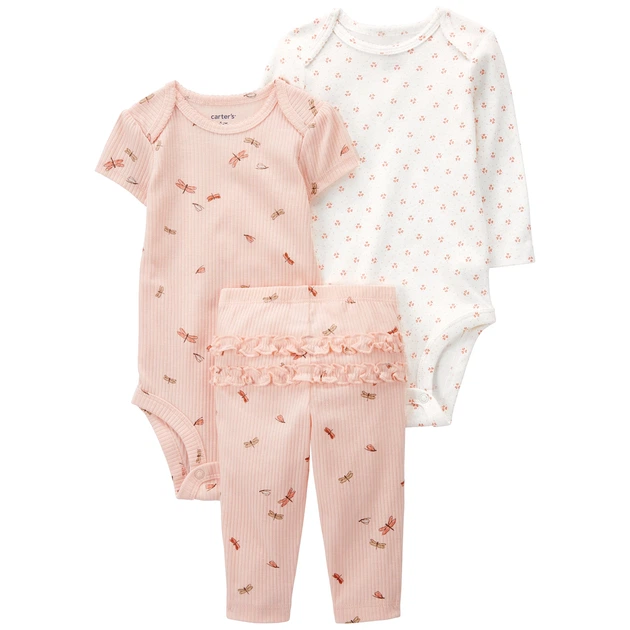 Комплект Carter's 3в1 лосини та 2 боді для дівчинки 76-81 см (1P597210_18M) - Фото 1 Комплект Carter's 3в1 лосини та 2 боді для дівчинки 76-81 см (1P597210_18M) - зображення 1
