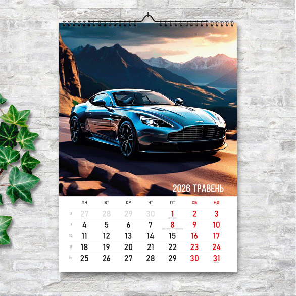 Календарь А4 перекидной настенный автомобили NEED FOR SPEED 13 листов (art. 250122a4) - изображение 6