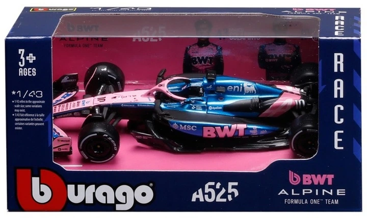 Металева модель автомобіля Bburago Formula Alpine A525 P. Gasly 1:43 38257_10 (4893993382576) - зображення 2