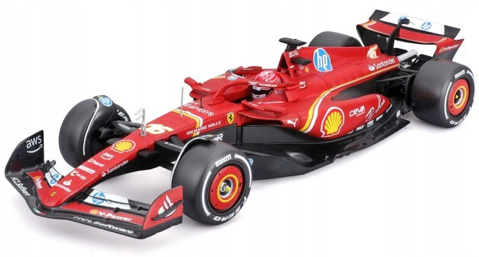 Металева модель автомобіля Bburago Ferrari Formula SF-24 C. Leclerc 1:24 26821_16 (4893993268214) - зображення 3