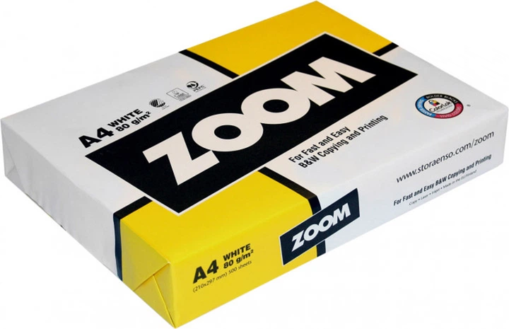 Папір офісний Zoom A4, 500л, 80г/м2 - Фото 1 Папір офісний Zoom A4, 500л, 80г/м2 - изображение 1