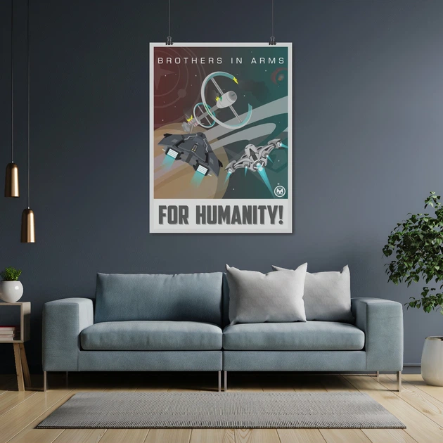 Постер Элита, Elite:Dangerous, постер для геймера, космический корабль, sci-fi, A3 40×30 см (id0400) - изображение 5