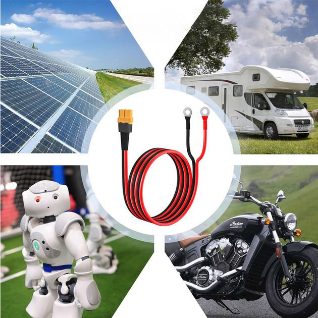 Кабель питания XT60H-F (female) с кольцевыми клеммами 10AWG длиной 1 метр - изображение 5