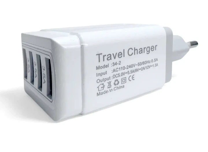 Зарядное устройство 220В 3,5А 12Вт 5В USBx4 QC3.0 Quick Charger 34-2 - изображение 3