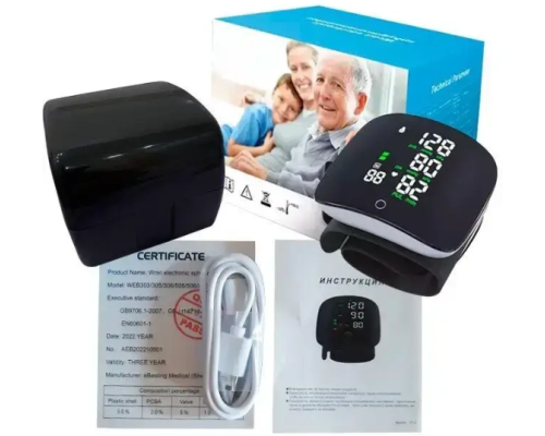 Тонометр на Запястье с Голосовым Монитором Blood Pressure Monit usb компактный эргономичный - Фото 1 Тонометр на Запястье с Голосовым Монитором Blood Pressure Monit usb компактный эргономичный - изображение 1