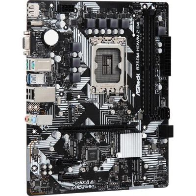 ASRock B760M-HDV/M.2 D4 (1700/B760, 2*DDR4, 1xPCIex16, 4xSATAІІІ, 3xM.2, GLan, 7.1ch, mATX) - зображення 2