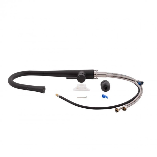 Смеситель для кухни Qtap Evicka с выдвижным изливом QTEVI9135103UB Black Matt - изображение 8