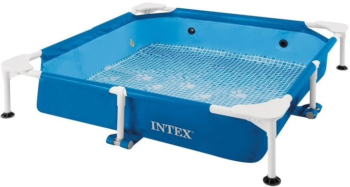 Басейн каркасний для собак Intex Paws 48402NP квадратний з насосом 152 × 30.5 см (6941057429304) - зображення 1