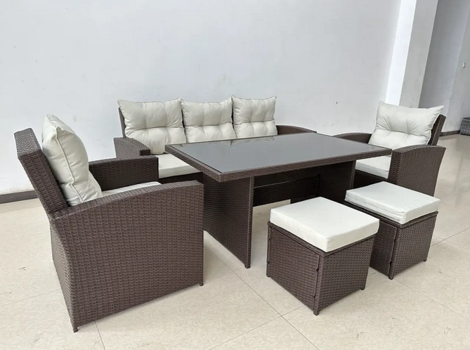 Набор садовой мебели Garden Line, техноротанг коричневый - изображение 4