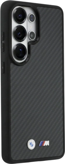Etui BMW M Kevlar Logo MagSafe do Samsung Galaxy S26 Ultra Black (BMHMS26L24CFMMK) - obraz 4