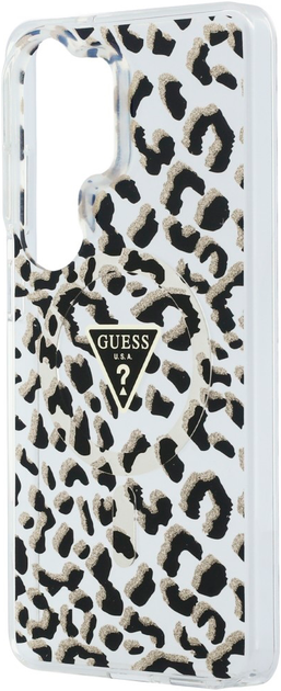 Etui Guess IML Leopard Print Triangle MagSafe do Samsung Galaxy S26 Ultra Black (3666339613891) - obraz 6