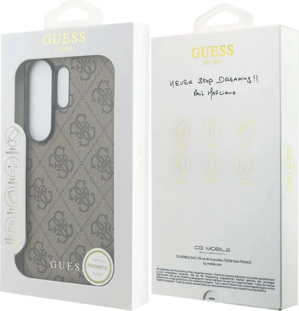 Etui plecki Guess 4G Classic Logo Charm MagSafe do Samsung Galaxy S26 Ultra Brown (3666339613990) - obraz 7