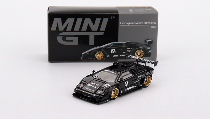 Машинка Premium MINI GT Lamborghini Countach LB-WORKS 1:64 MGT01081-CH Black - зображення 5