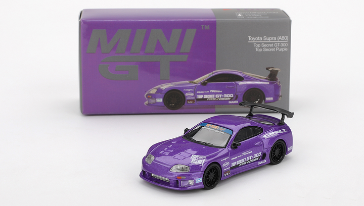 Машинка Premium MINI GT Toyota Supra (A80) GT-300 Top Secret 1:64 MGT01067-CH Purple - зображення 5