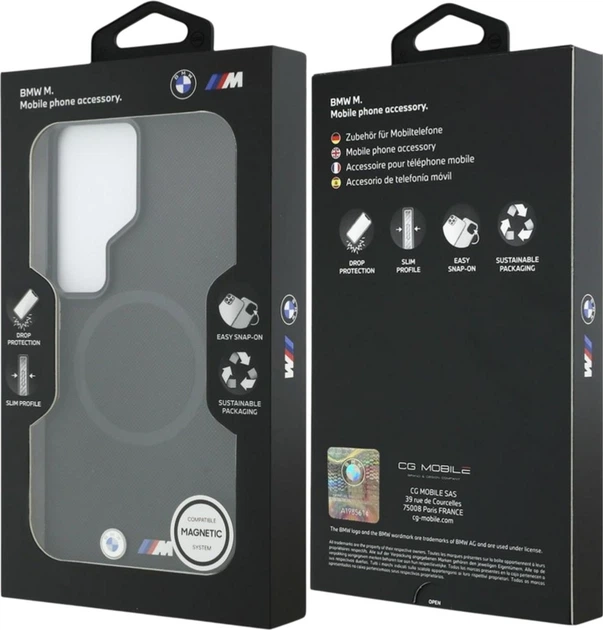 Etui BMW M Metal Logo MagSafe do Samsung Galaxy S26 Ultra Black (BMHMS26L25PFWSMK) - obraz 7