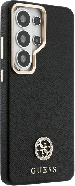 Etui Guess Rhinestone Round Logo MagSafe do Samsung Galaxy S26 Ultra Black (3666339613419) - obraz 4