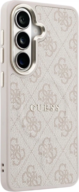 Etui plecki Guess 4G Embossed Ring MagSafe do Samsung Galaxy S26 Pink (3666339613242) - obraz 4