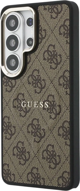 Etui plecki Guess 4G Embossed Ring MagSafe do Samsung Galaxy S26 Ultra Brown (3666339614119) - obraz 2