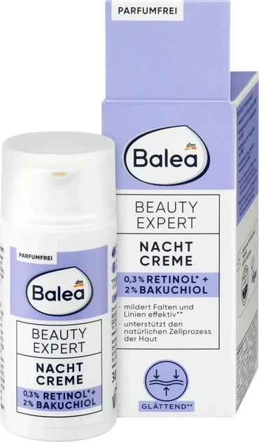 Нічний крем Beauty Expert з 0,3% ретинолу + 2% бакучиолу, 30 мл - Фото 1 Нічний крем Beauty Expert з 0,3% ретинолу + 2% бакучиолу, 30 мл - изображение 1
