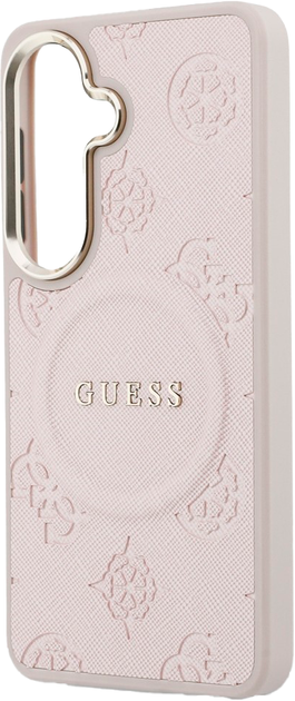 Панель Guess Saffiano Peony Embossed Ring MagSafe для Samsung Galaxy S26+ Pink (3666339613310) - зображення 6