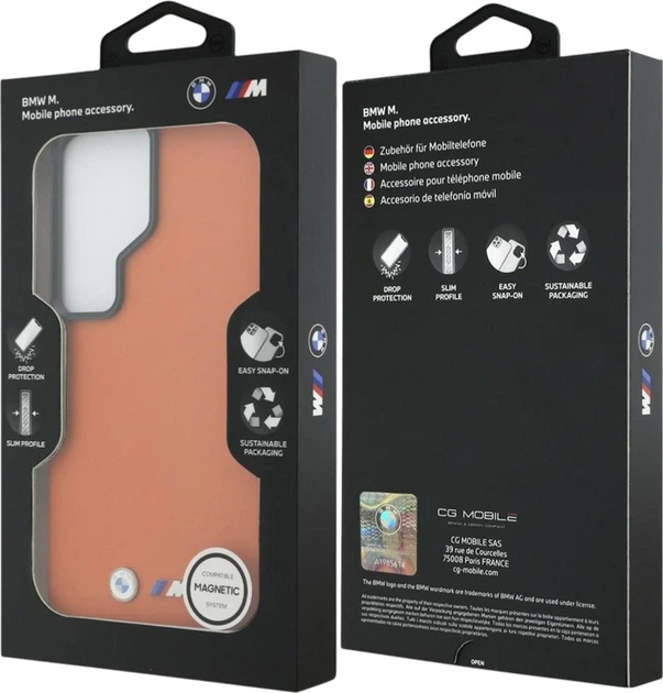 Etui BMW M Metal Logo do Samsung Galaxy S26 Ultra Orange (BMHMS26L25PFWKCKO) - obraz 8